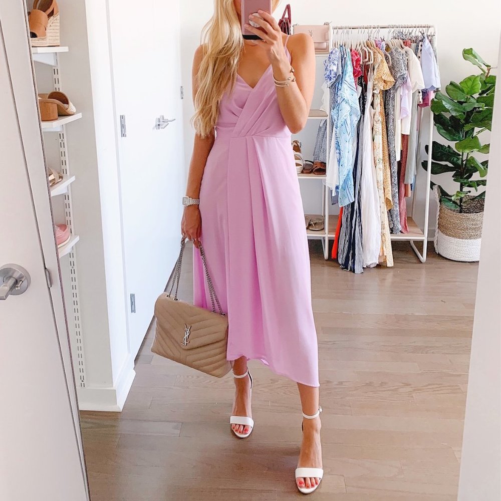 🦋 Lilac All in Favor Midi Dress